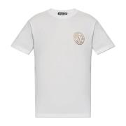 T-shirt met bedrukt logo Versace Jeans Couture , White , Heren