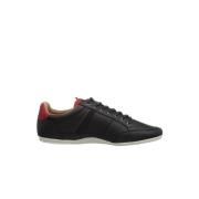 Zwarte Sneakers met Metalen Logo Lacoste , Black , Heren