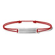 Rood Koordarmband met Godron Stijl 5g Le Gramme , Red , Unisex