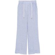 Lichtblauwe Shorts met Trekkoord Peserico , Blue , Dames