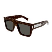 Bruine Zonnebril Elegante Stijl Saint Laurent , Brown , Dames