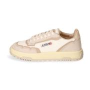 Mesh en Suède Lage Sneaker Autry , Beige , Dames