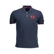 Elegante blauwe polo met korte mouwen La Martina , Blue , Heren