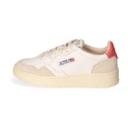 Leren lage sneaker met iconische hiel Autry , White , Dames