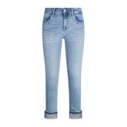 Blauwe Jeans met Omgeslagen Manchetten Liu Jo , Blue , Dames