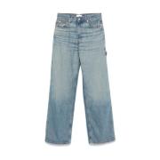 Poederblauwe Straight Leg Jeans Haikure , Blue , Dames