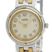 Pre-owned Stainless Steel watches Hermès Vintage , Yellow , Dames