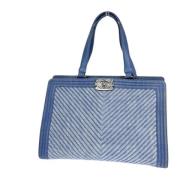 Pre-owned Canvas chanel-bags Chanel Vintage , Blue , Dames