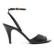 Zwarte VLogo Signature Sandalen Valentino Garavani , Black , Dames