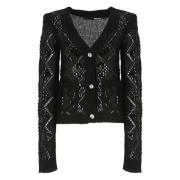 V-hals Cardigan met Pailletten Rotate Birger Christensen , Black , Dam...