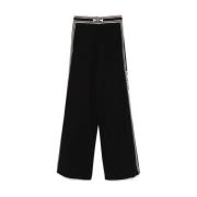 Zwarte elastische tailleband broek met zakken Elisabetta Franchi , Bla...