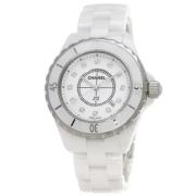 Pre-owned Fabric watches Chanel Vintage , White , Dames