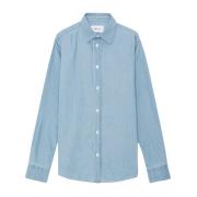 Denim overhemd met parelmoerknopen Nn07 , Blue , Heren