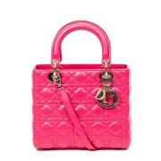 Pre-owned Leather handbags Dior Vintage , Pink , Dames