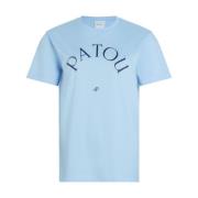 Blauwe Crew Neck Korte Mouw Top Patou , Blue , Dames