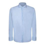 Wit Gestreept Business Casual Overhemd Dell'oglio , Blue , Heren