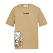 T-shirt met print Iceberg , Brown , Heren