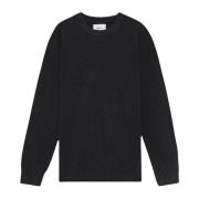 Zwarte Crewneck Sweater met Modedetails Nn07 , Blue , Heren