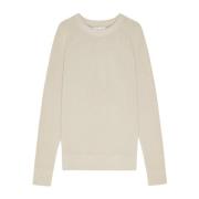 Zachte Katoenen Gebreide Crewneck Sweater Nn07 , Beige , Heren