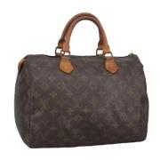 Pre-owned Canvas handbags Louis Vuitton Vintage , Brown , Dames