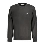 Klassieke Zwarte Katoenen Crew Neck Sweater Calvin Klein , Black , Her...