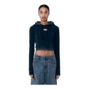 Verweerde Hoodie Geknipt Stijl Diesel , Black , Dames