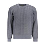 Blauwe Katoenen Crewneck Sweater Stijlvol Hugo Boss , Blue , Heren