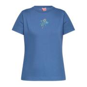 T-shirt met glinsterende applicaties Kenzo , Blue , Dames