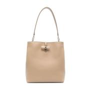 Root Gold-Tone Calfskin Tassen Longchamp , Beige , Dames