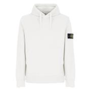 Witte Katoenen Hoodie met Logopatch Stone Island , White , Heren