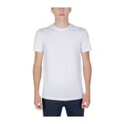 Lente/Zomer Katoenmix T-shirt Armani Exchange , White , Heren