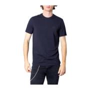 Katoen-Polyester Blend Heren T-shirt Armani Exchange , Blue , Heren