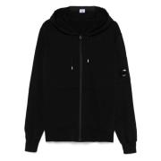 Zwarte Hoodie met Lenszak C.p. Company , Black , Heren