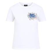 Stijlvolle Cut and Sew T-shirts Etro , White , Dames