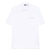 Katoenen Polo Shirt 3 Knopen Italië Ermenegildo Zegna , White , Heren