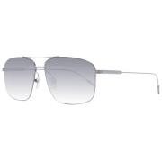 Gunmetal Aviator Zonnebril met Grijze Lenzen Ermenegildo Zegna , Gray ...