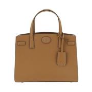 Gepolijste Leren Schoudertas met Klep Tory Burch , Brown , Dames