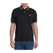 Heren polo met korte mouwen La Martina , Black , Heren