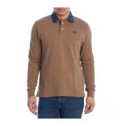 Elegante polo met lange mouwen La Martina , Brown , Heren