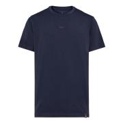 T-Shirt van Stretch Supima Katoen Boggi Milano , Blue , Heren