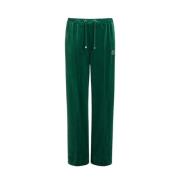 Chenille Wijde Pijp Broek Marina Rinaldi , Green , Dames