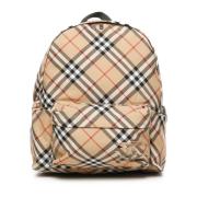 Beige Nova Plaid Rugzak Burberry , Beige , Heren