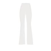 Elegante Wijde Polyester Broek Elisabetta Franchi , White , Dames