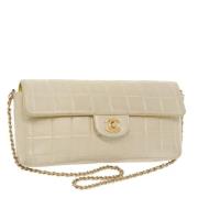 Pre-owned Leather chanel-bags Chanel Vintage , Beige , Dames