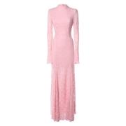 Roze Kant Lange Mouw Jurk Rotate Birger Christensen , Pink , Dames