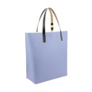 Gestreepte Tote Tas met Leren Handvatten Marni , Blue , Heren