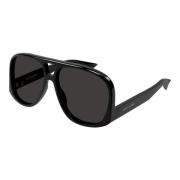 Zwart/Grijs SL 652/F Solace Zonnebril Saint Laurent , Black , Dames