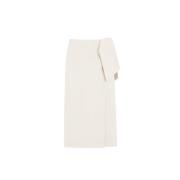 Winter Wollen Asymmetrische Rok Max Mara , Beige , Dames