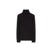 Tijdloze Turtleneck Trui Max Mara , Black , Dames