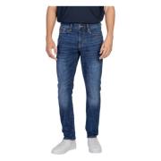 Blauwe Zip Broek met Zakken Armani Exchange , Blue , Heren